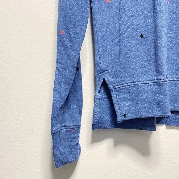 Sundry Blue Long Sleeved Heart Star Print Sweatshirt - Picture 3 of 10